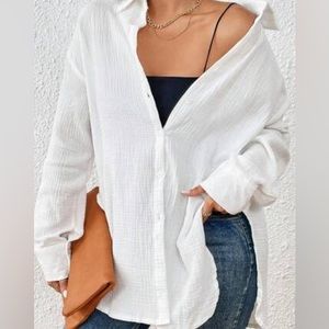 SHEIN white button up